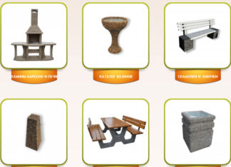 Декоративные изделия из бетона: разновидности